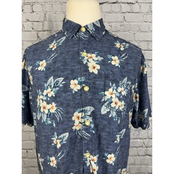 Tommy Bahama Hawaiian Button Down Camp Shirt Mens Size Medium 100% Silk Graphic - Picture 2 of 8
